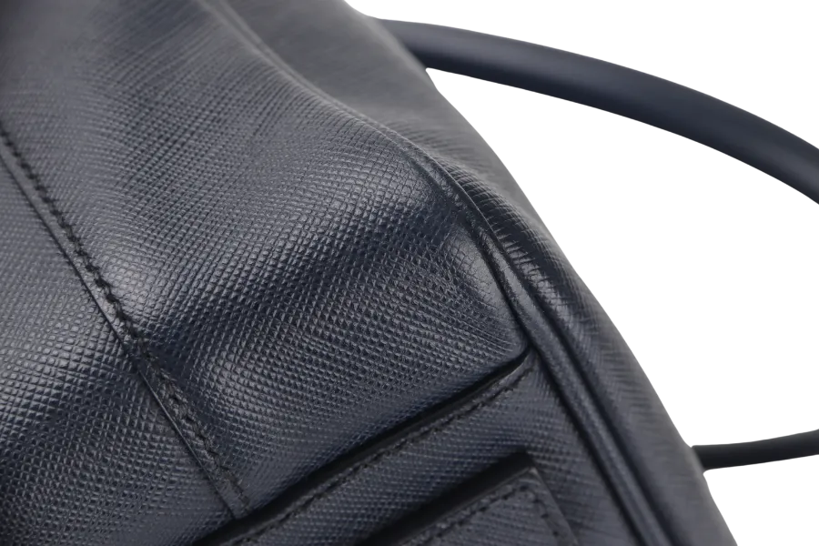 PRADA TRAVEL BRIEFCASE LARGE BALTICO SAFFIANO LEATHER (VA0891) SILVER HARDWARE WITH DUST COVER AND CARD