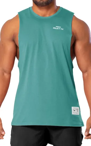 Project Titan Men's Icon Workout Drop Arm Tank Top Cut Off Sleeveless Gym Shirt