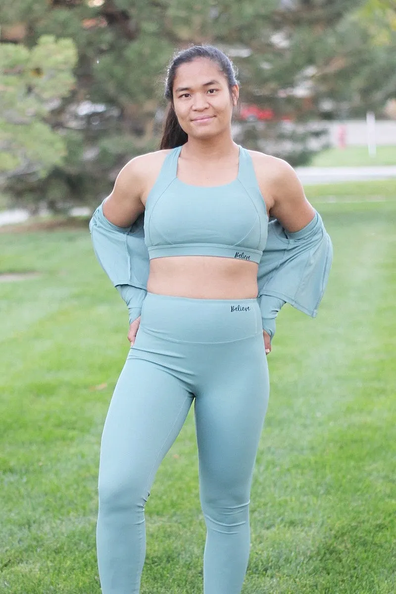 "BELIEVE" In Yourself | Women Criss Cross Sport Bra