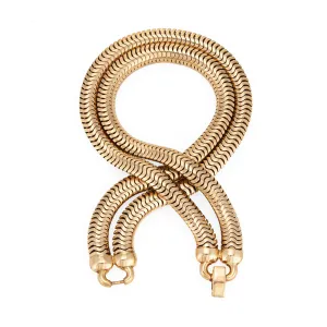 Retro Vintage Double Snake Bracelet 10k Yellow Gold 7" Length Fine Jewelry