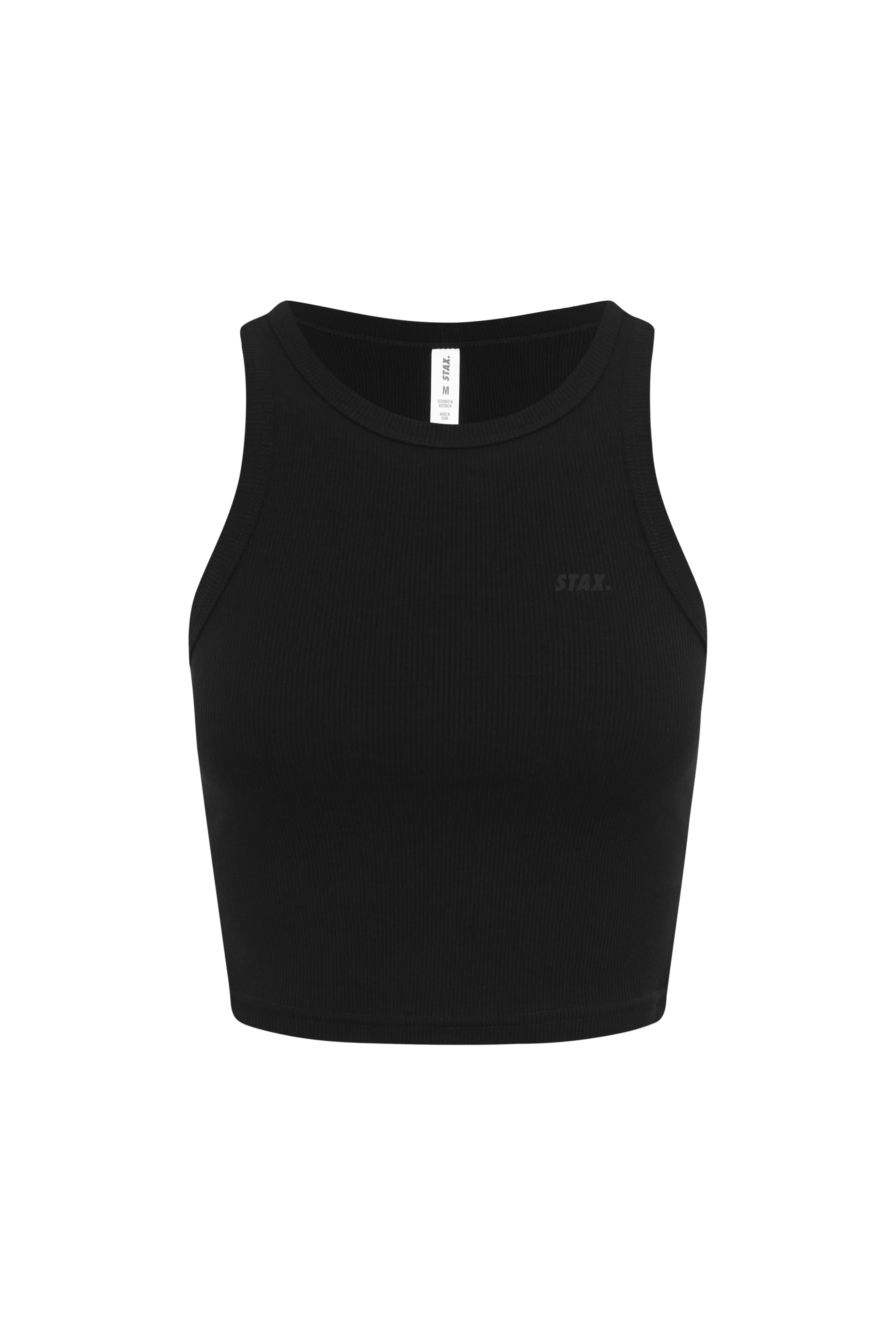 Ribbed Tank - Black