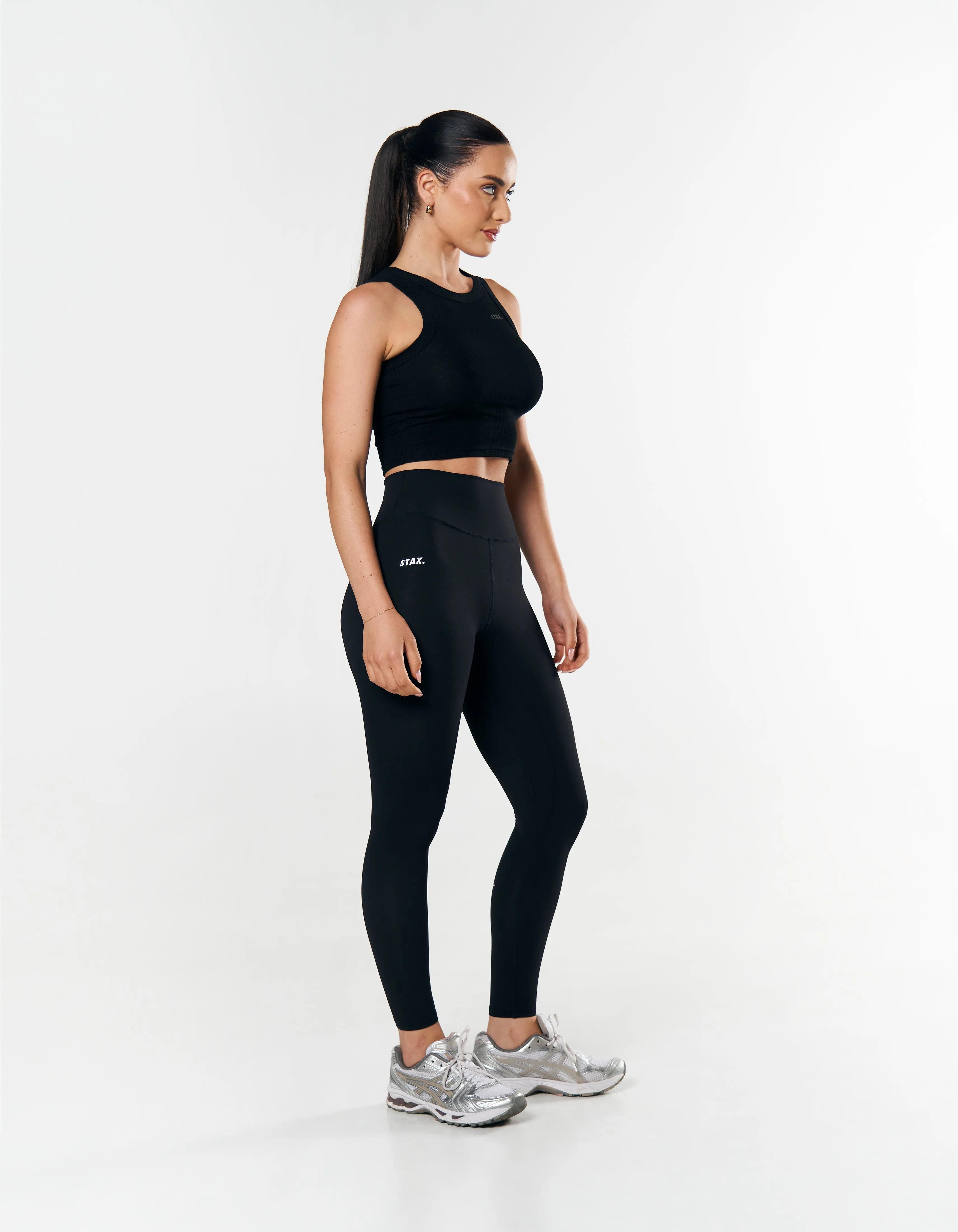 Ribbed Tank - Black