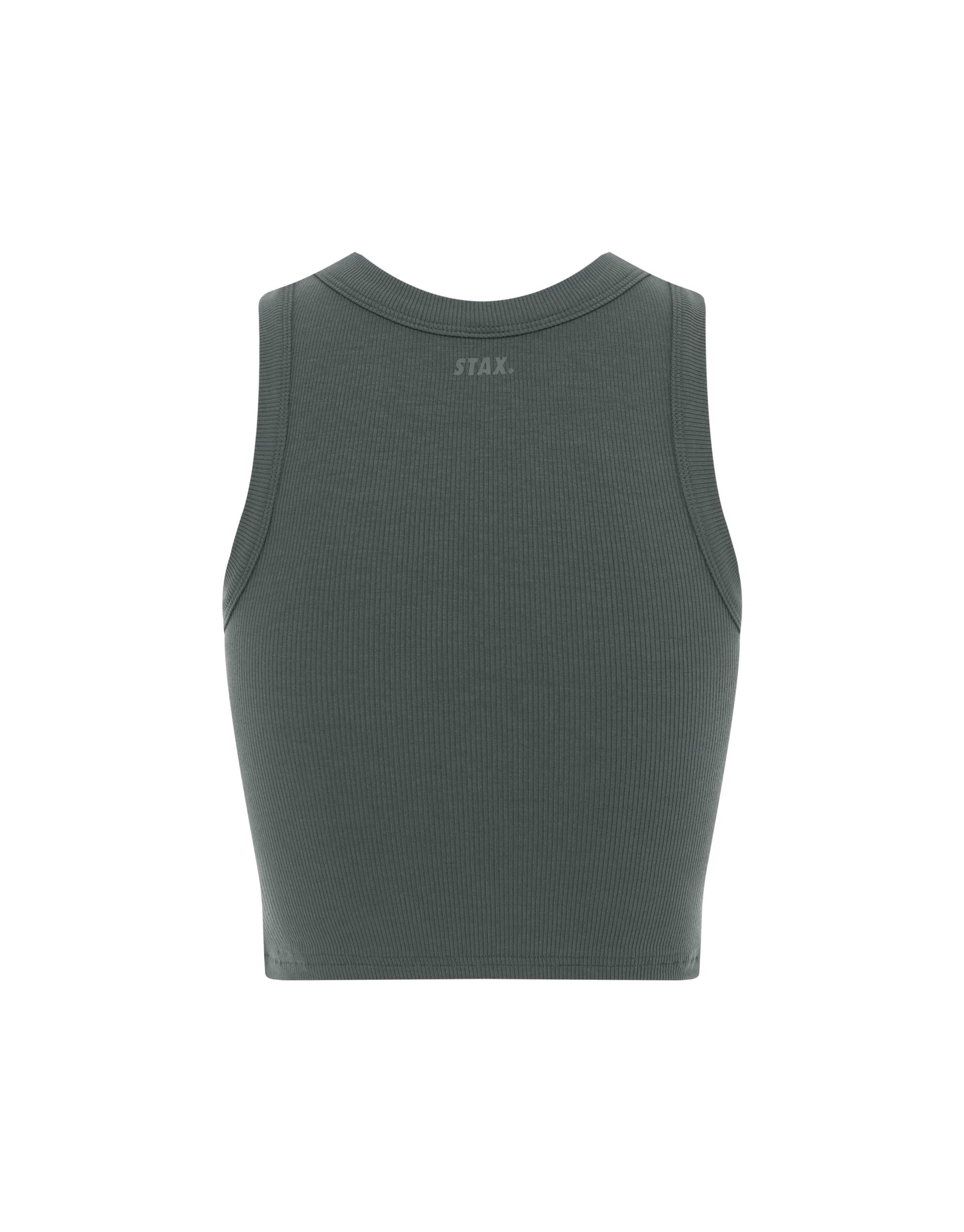 Ribbed Tank - Charcoal Grey