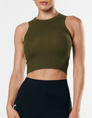 Ribbed Tank - Khaki