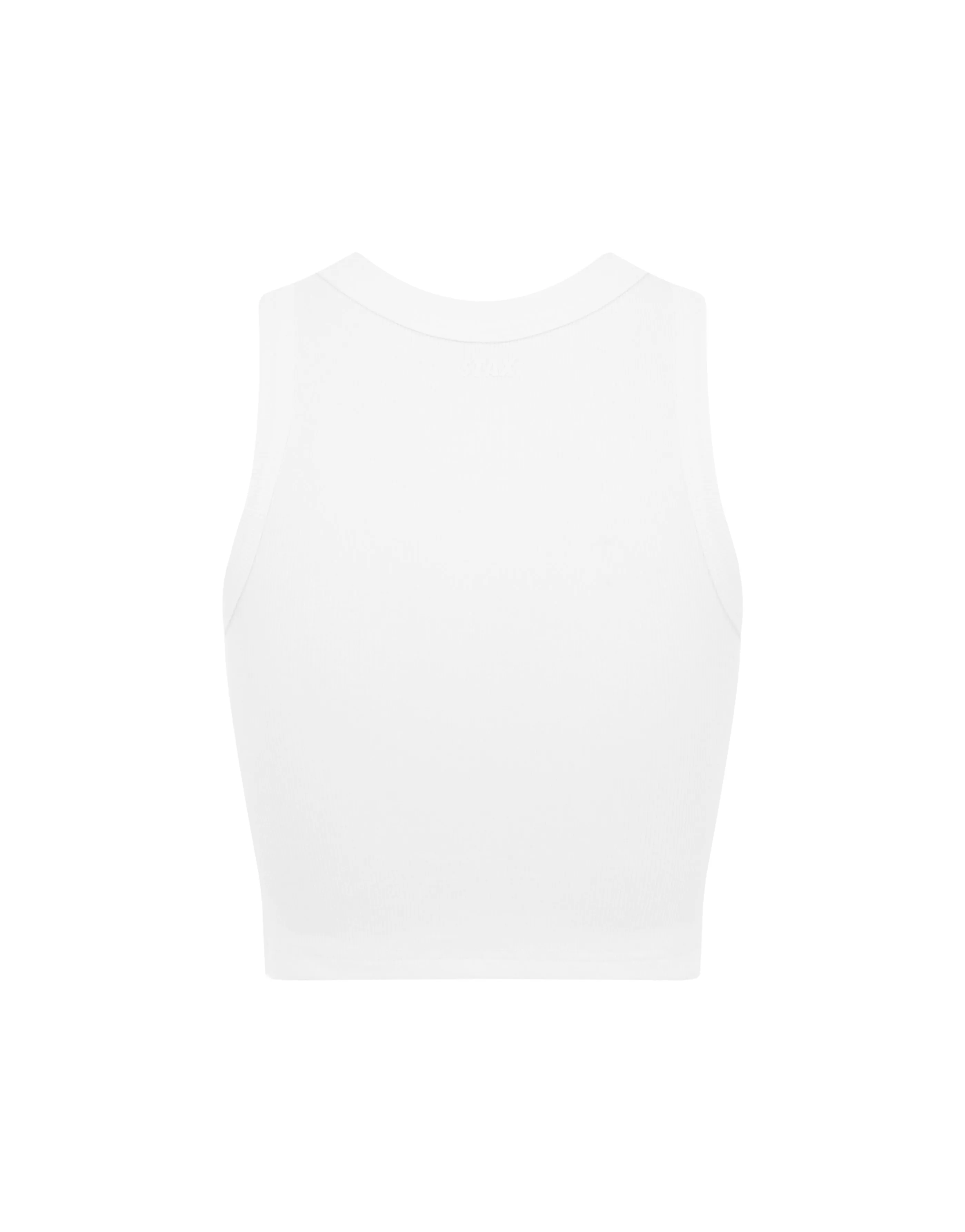 Ribbed Tank - White