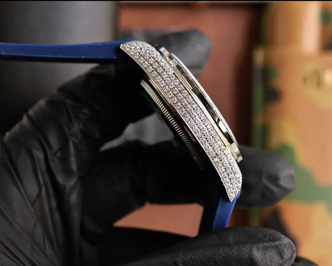 Rolex Date-Just Moissanite Diamond Watch  W 234