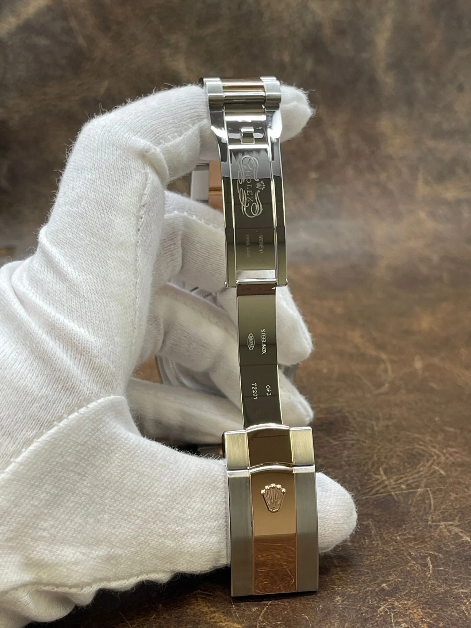 Rolex Datejust 36mm Steel & Rose Gold 116201 Black Roman Dial Automatic Watch