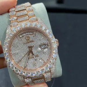 Rolex Day-Date Presidential Moissanite Diamond Watch | Iced Out Moissanite Watch  W 133