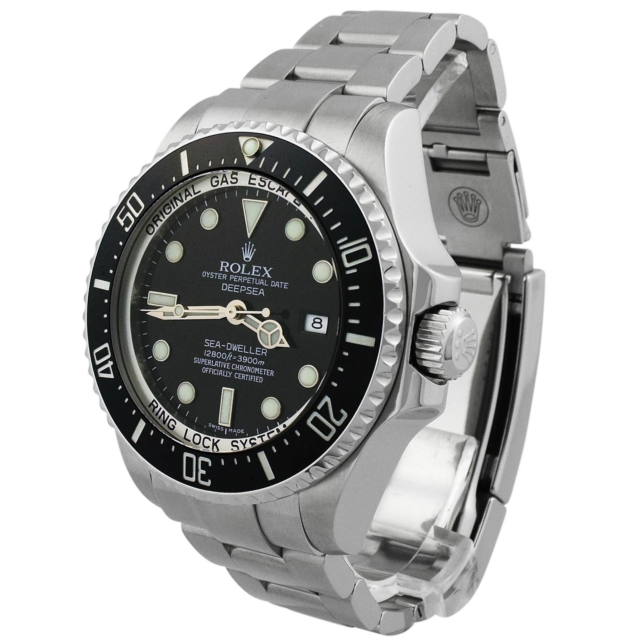 Rolex Men's Sea-Dweller Deepsea Stainless Steel 44mm Black Dot Dial Watch Reference #: 116660