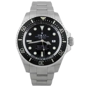 Rolex Men's Sea-Dweller Deepsea Stainless Steel 44mm Black Dot Dial Watch Reference #: 116660