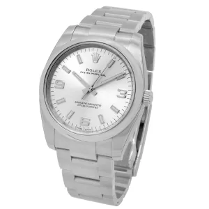 Rolex Oyster Perpetual 114200 Silver Dial Automatic Watch