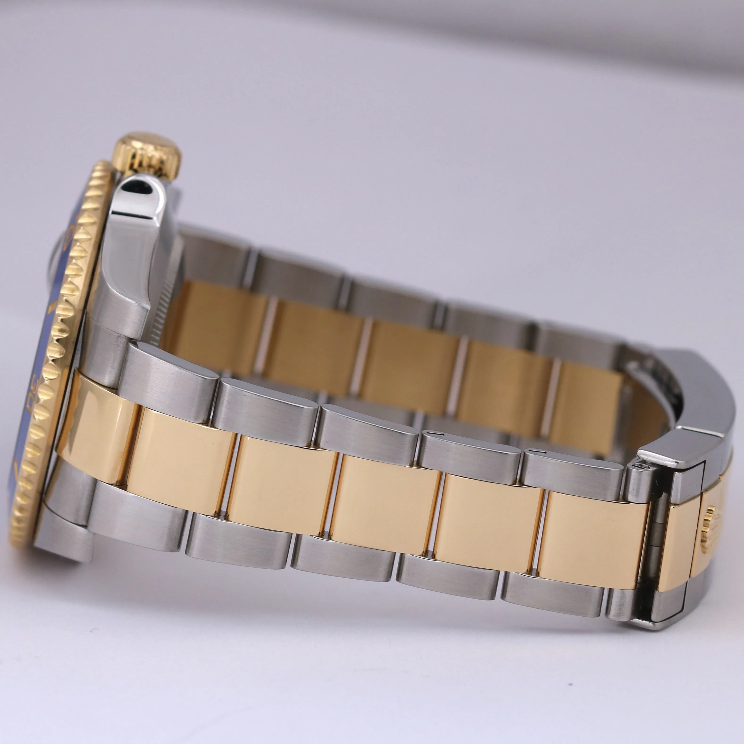 Rolex Submariner Date Two-Tone BLUE 18K Yellow Gold Steel 40mm 116613 LB Watch