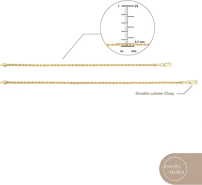 Rope Chain Bracelet (2.7mm)