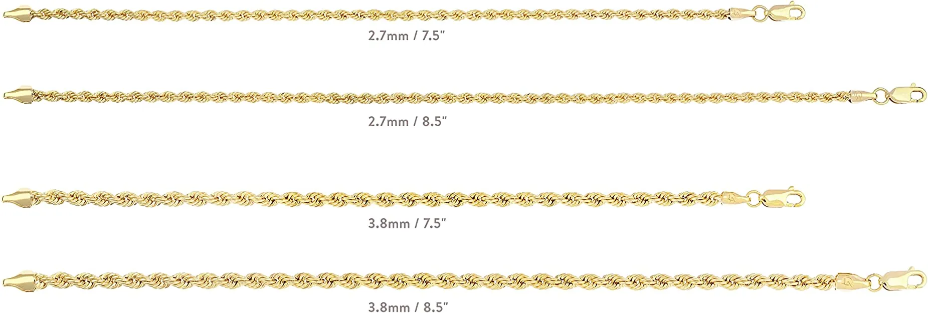 Rope Chain Bracelet (2.7mm)