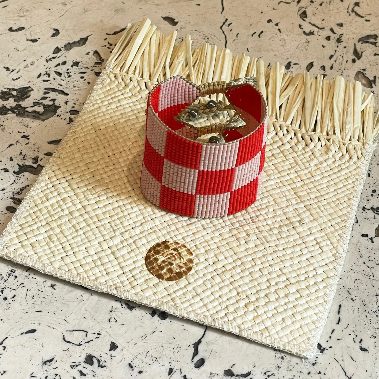 Rumi Bracelet - Nude and Red