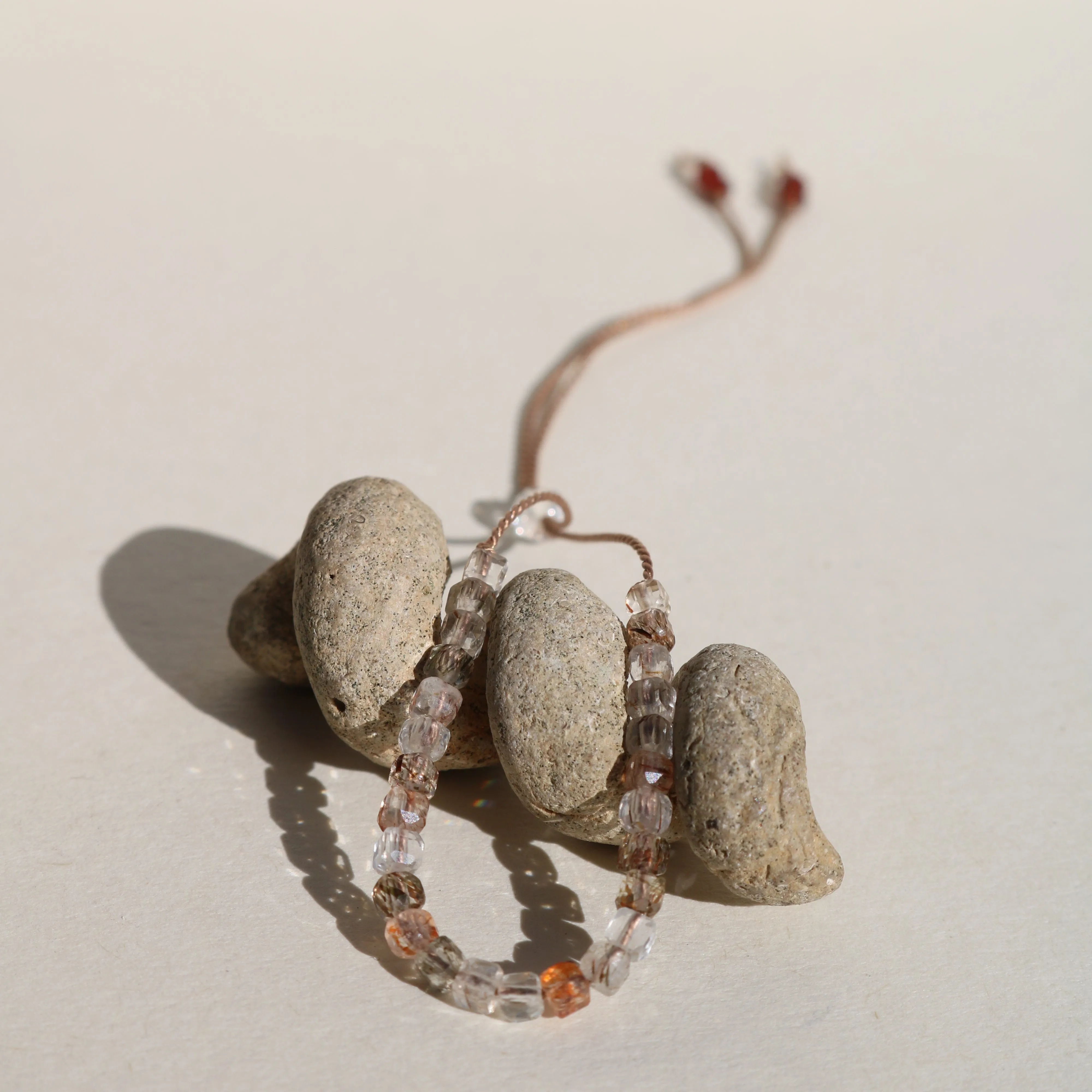 RUTILE QUARTZ CUBES BRACELET