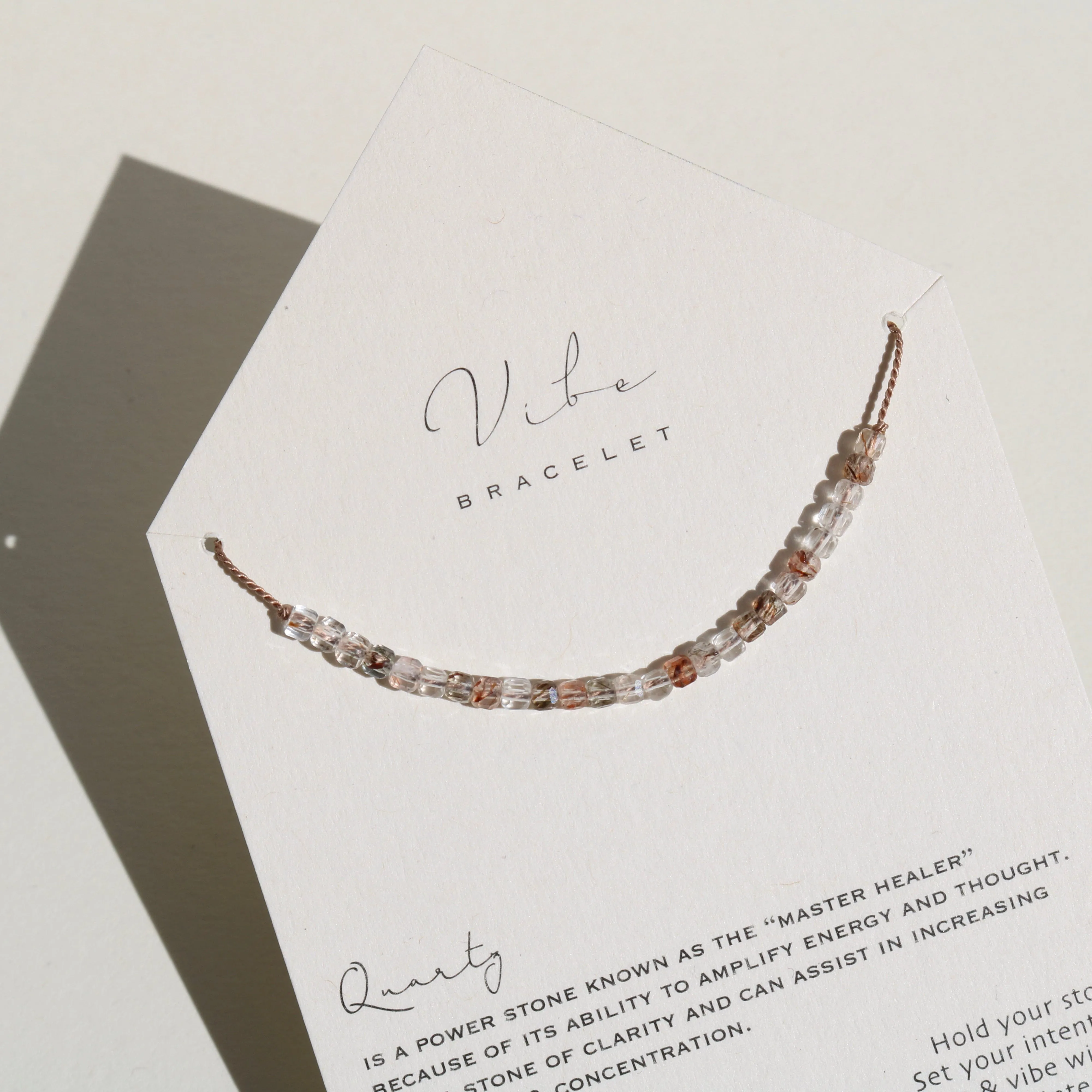 RUTILE QUARTZ CUBES BRACELET