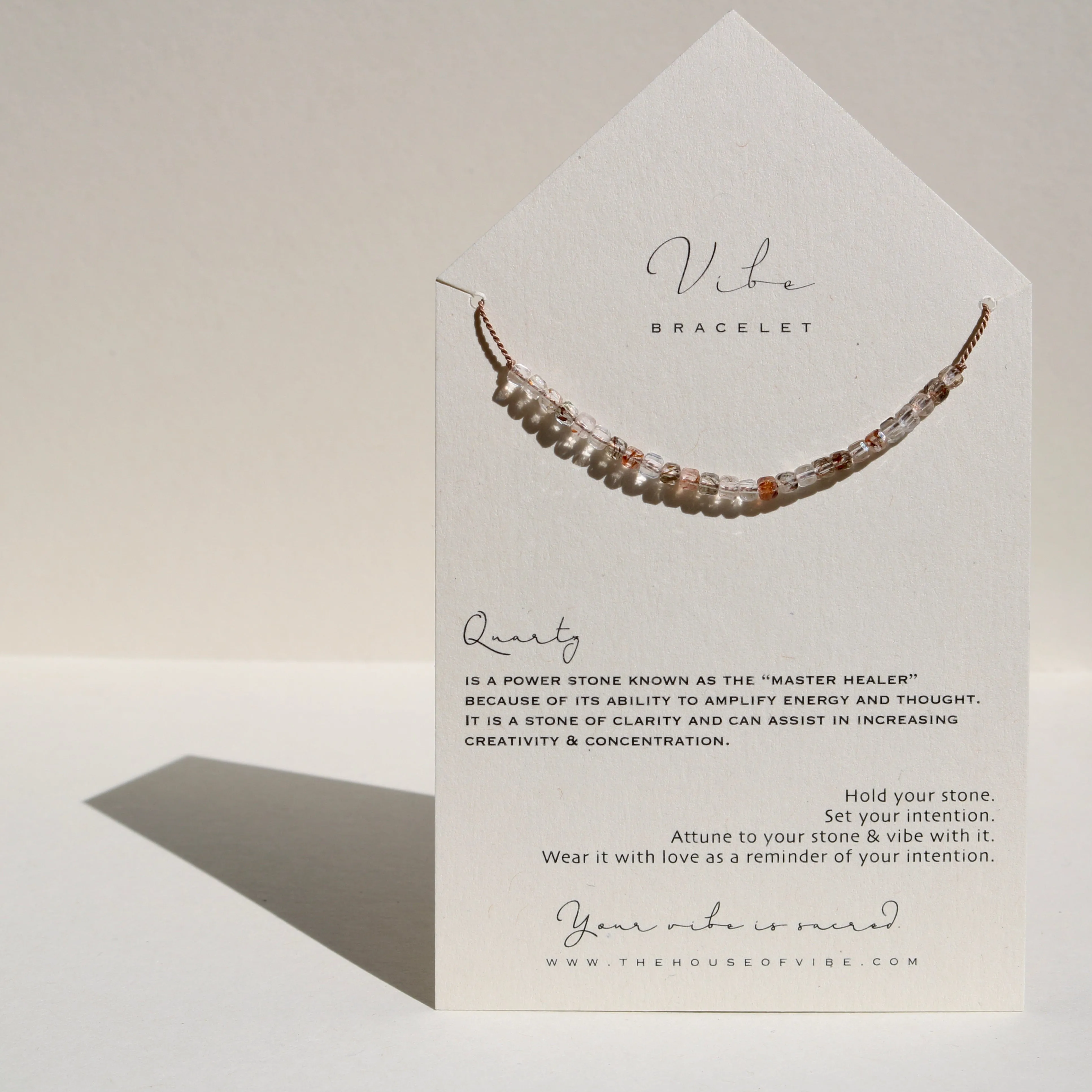 RUTILE QUARTZ CUBES BRACELET