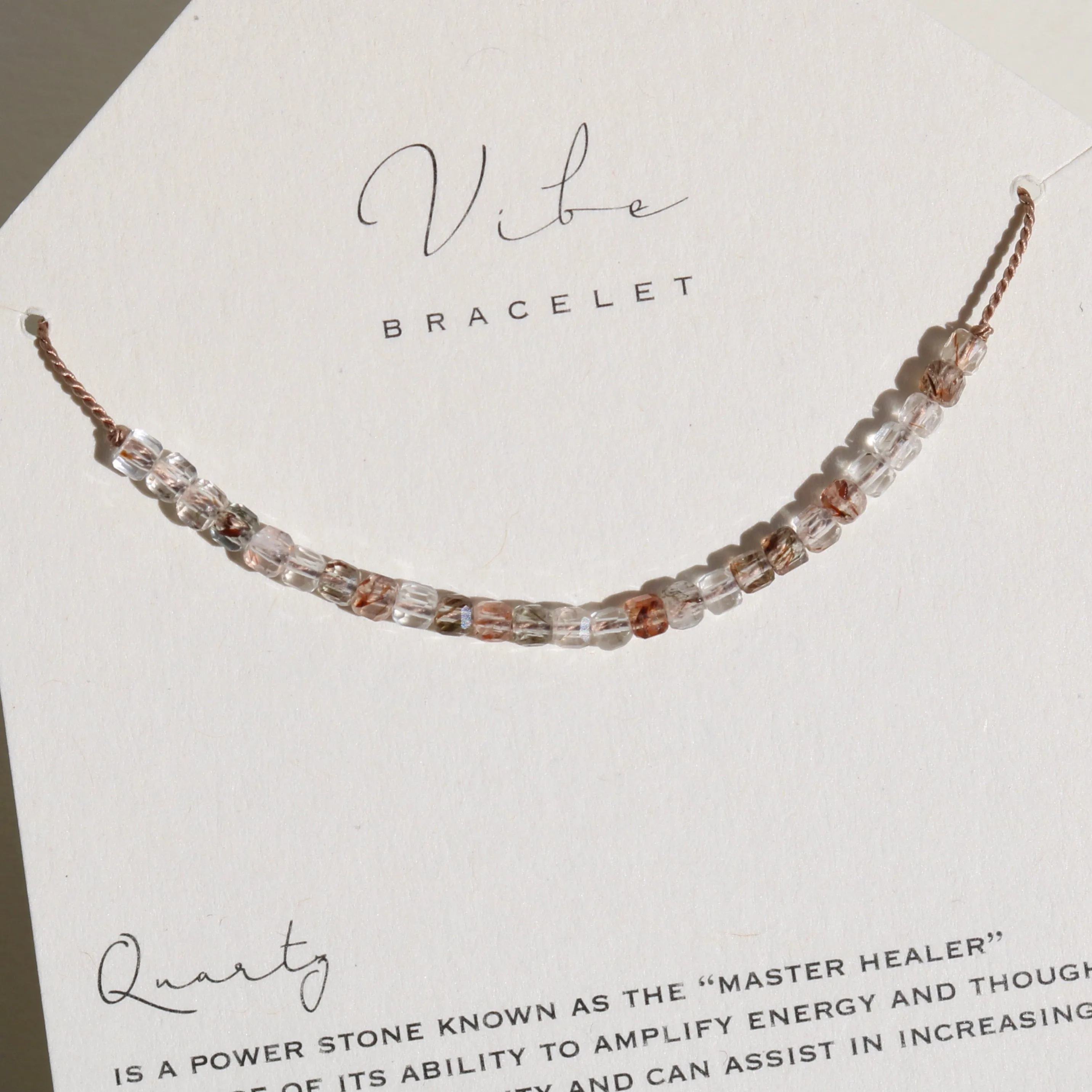 RUTILE QUARTZ CUBES BRACELET
