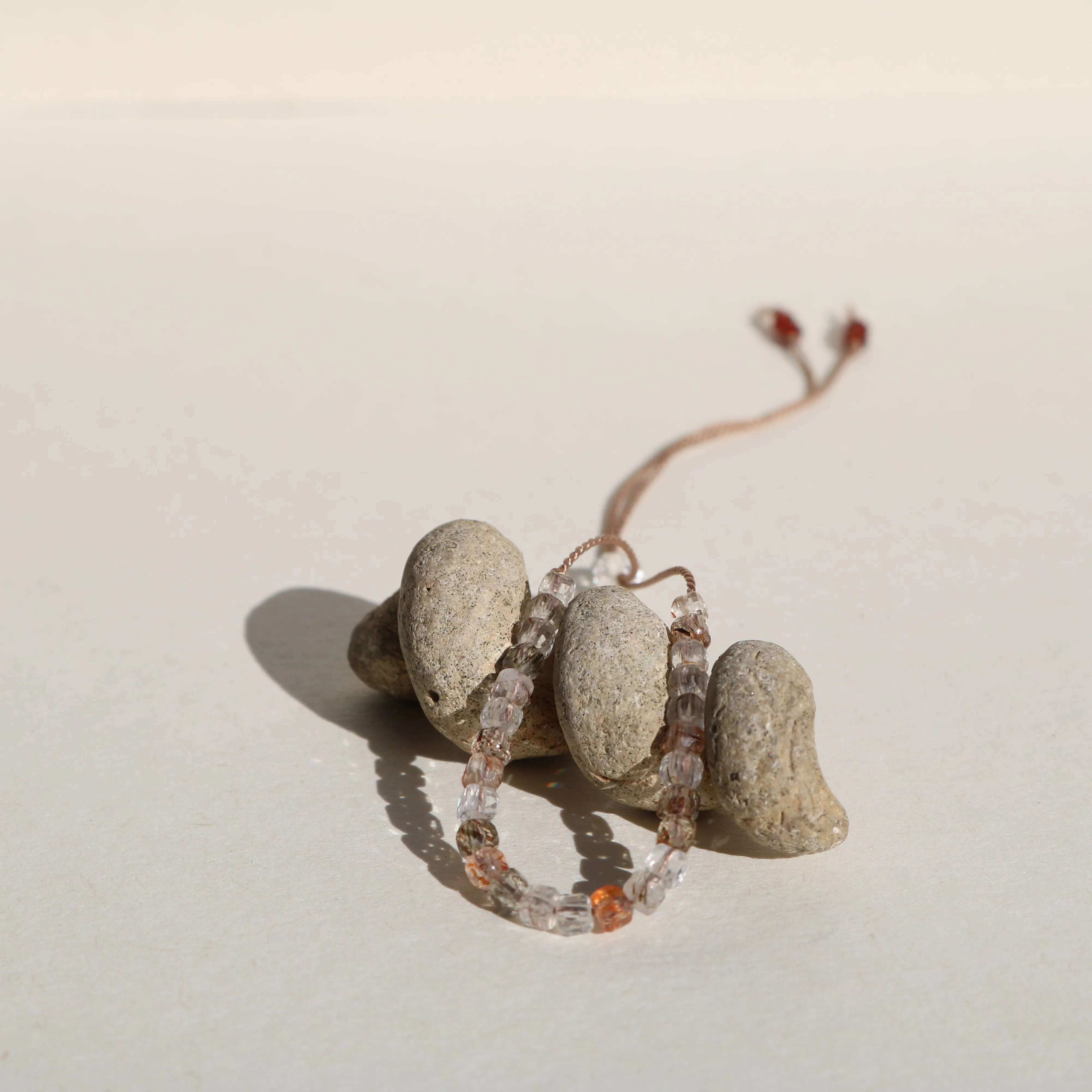 RUTILE QUARTZ CUBES BRACELET