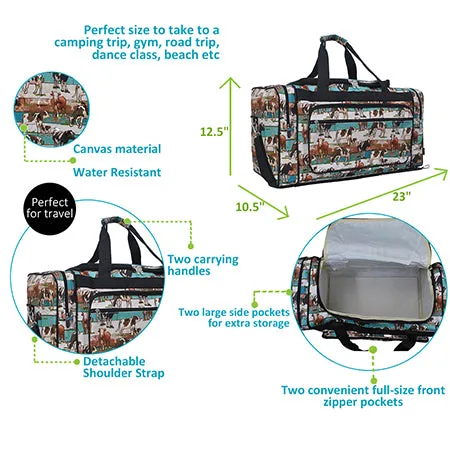 SALE! Country Side Moo NGIL Canvas 23" Duffle Bag