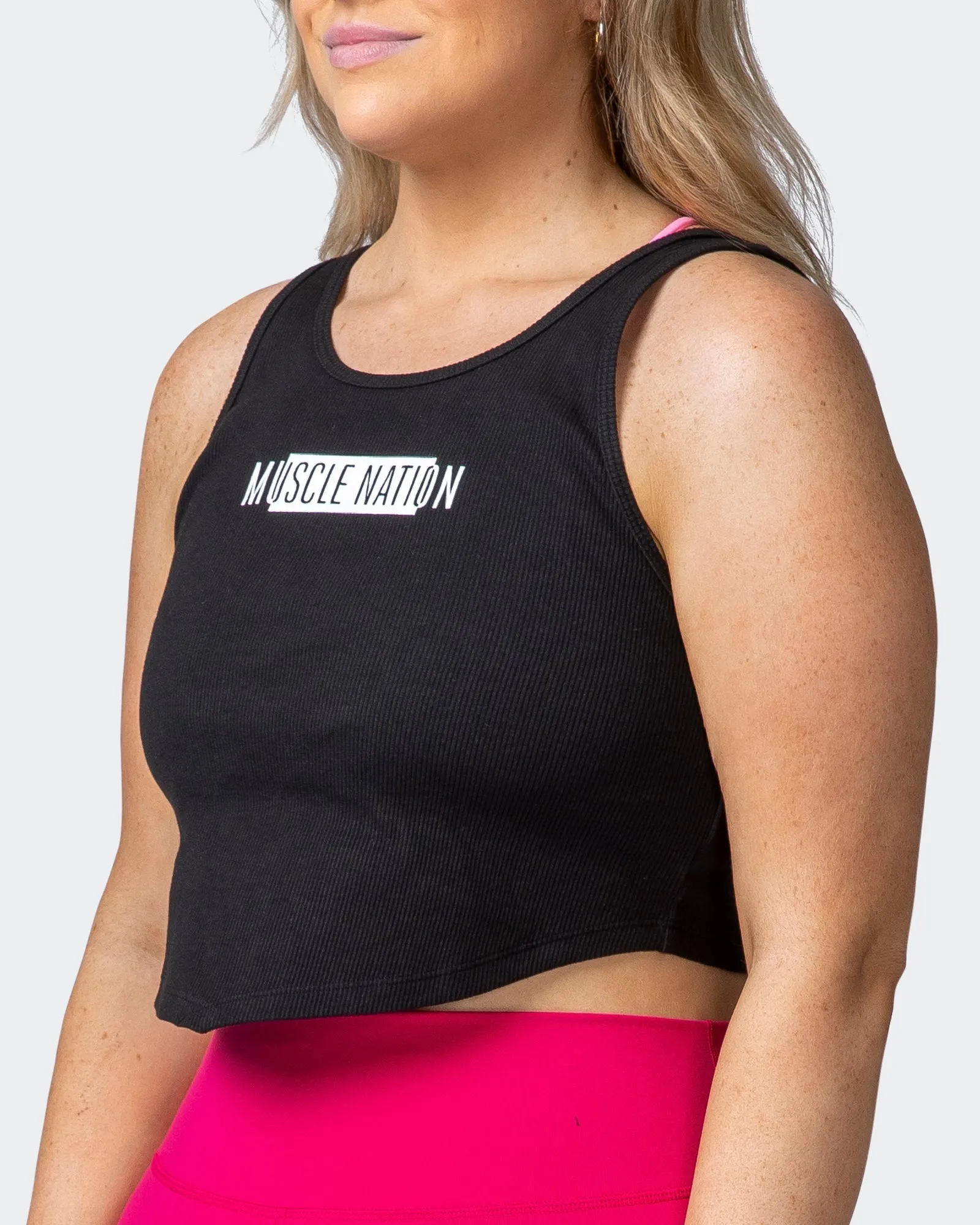Scorching Hot Ribbed Tank - Black
