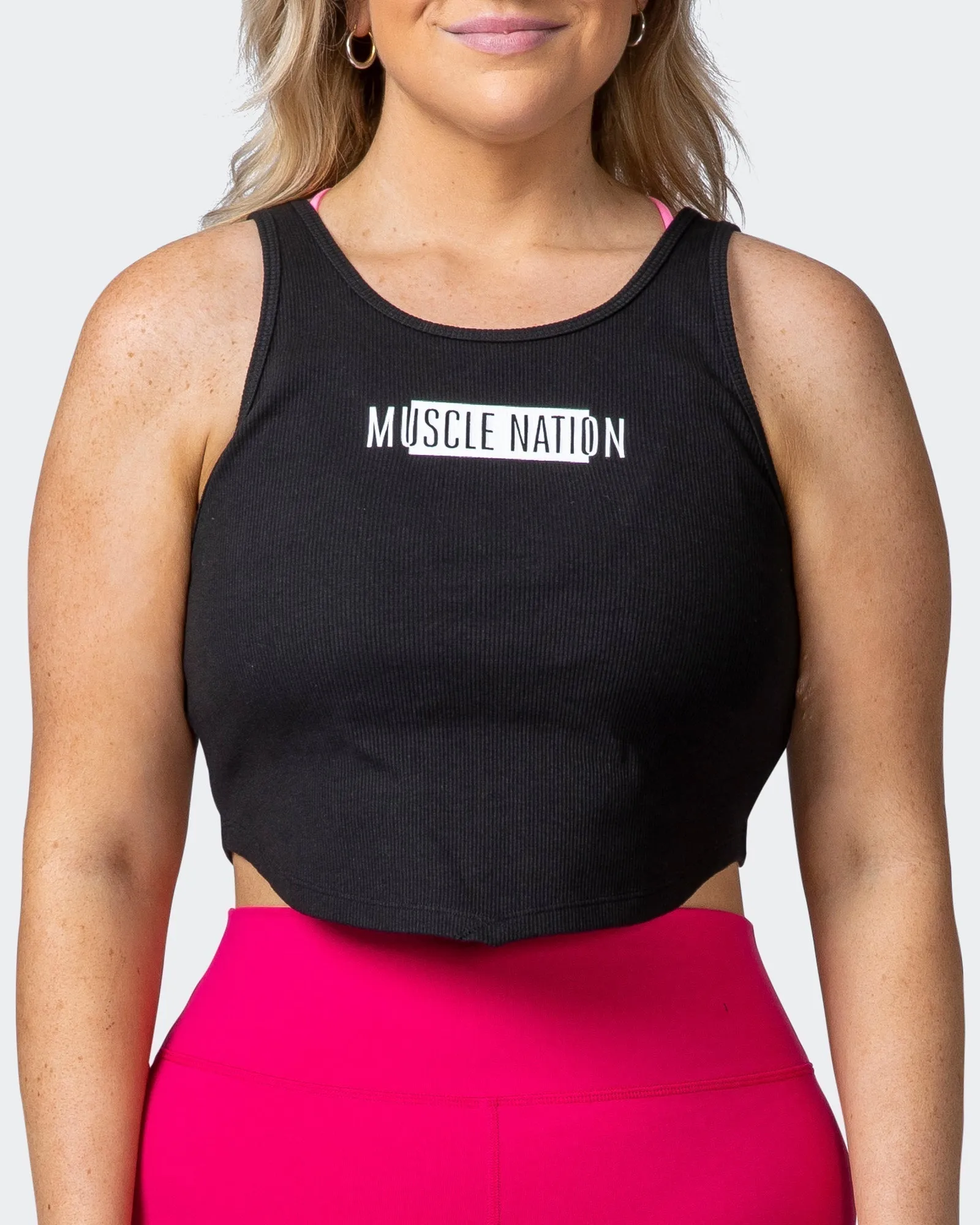 Scorching Hot Ribbed Tank - Black