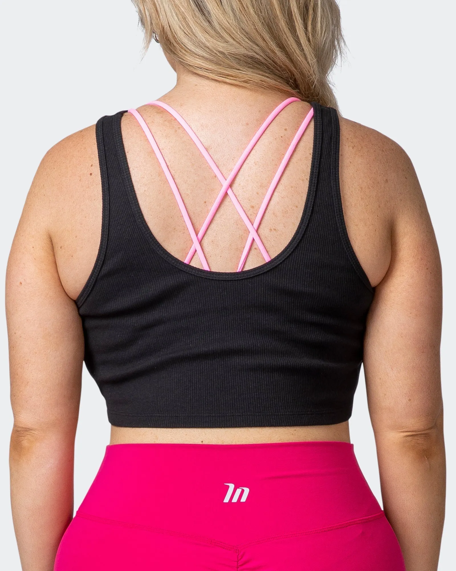 Scorching Hot Ribbed Tank - Black