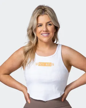 Scorching Hot Ribbed Tank - White