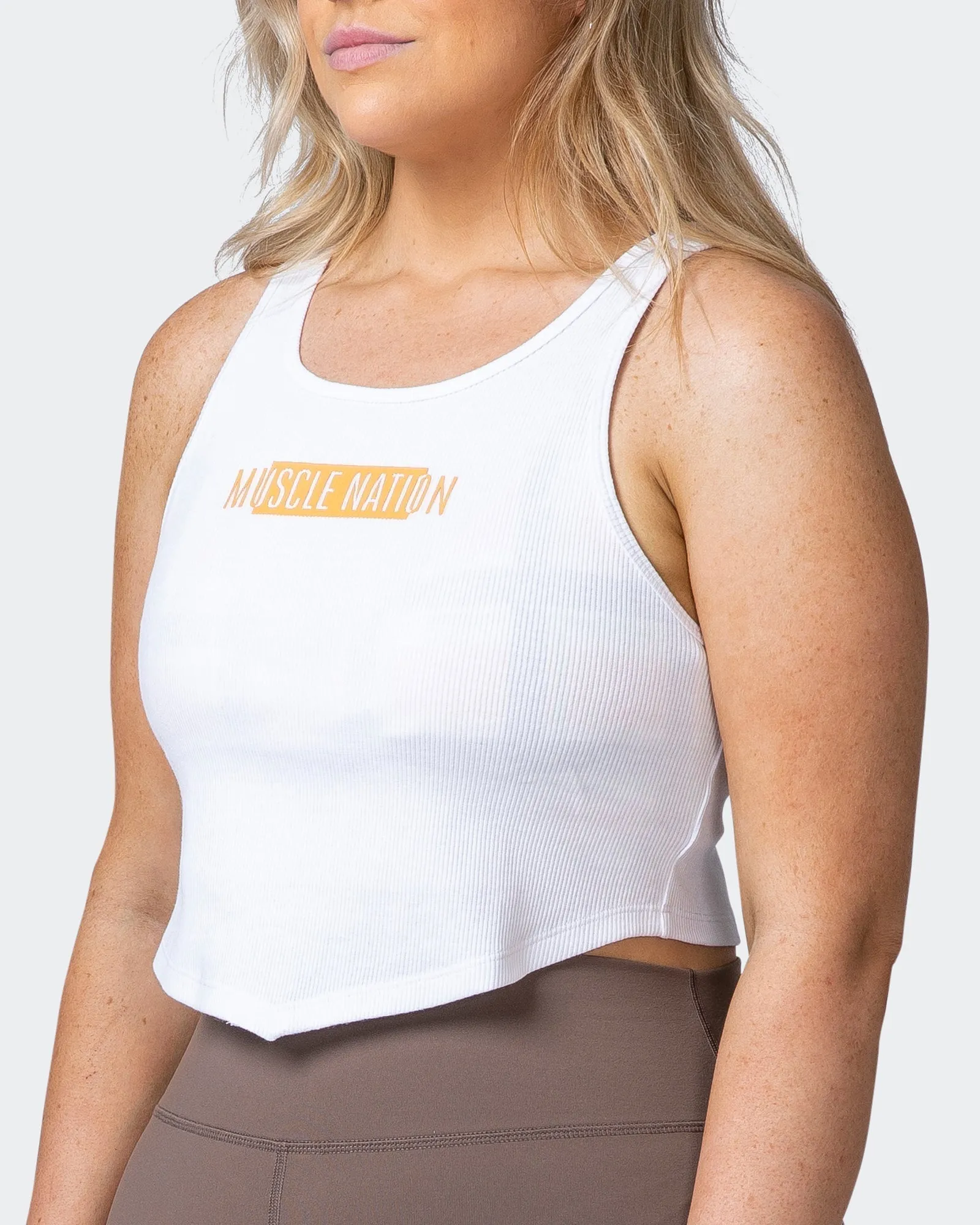 Scorching Hot Ribbed Tank - White