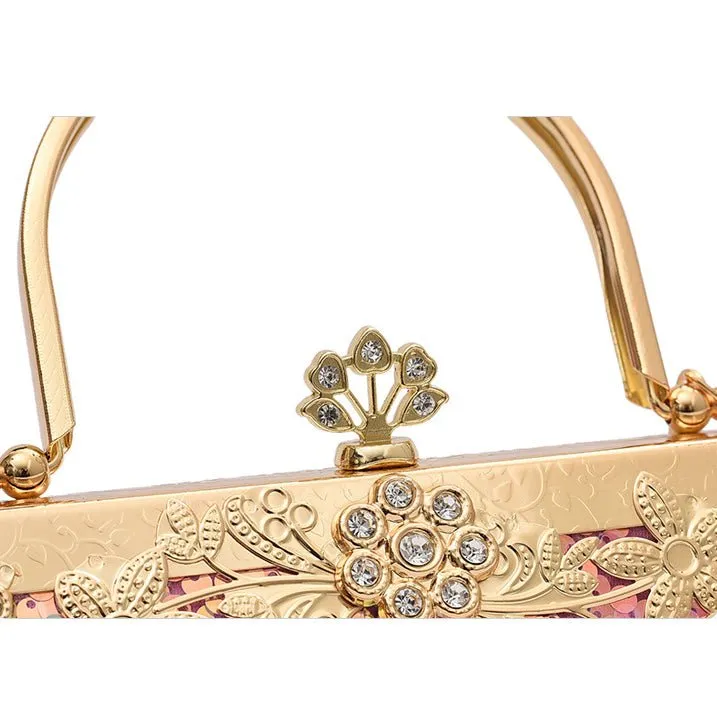 Sequined Banquet Evening Bag with Handle