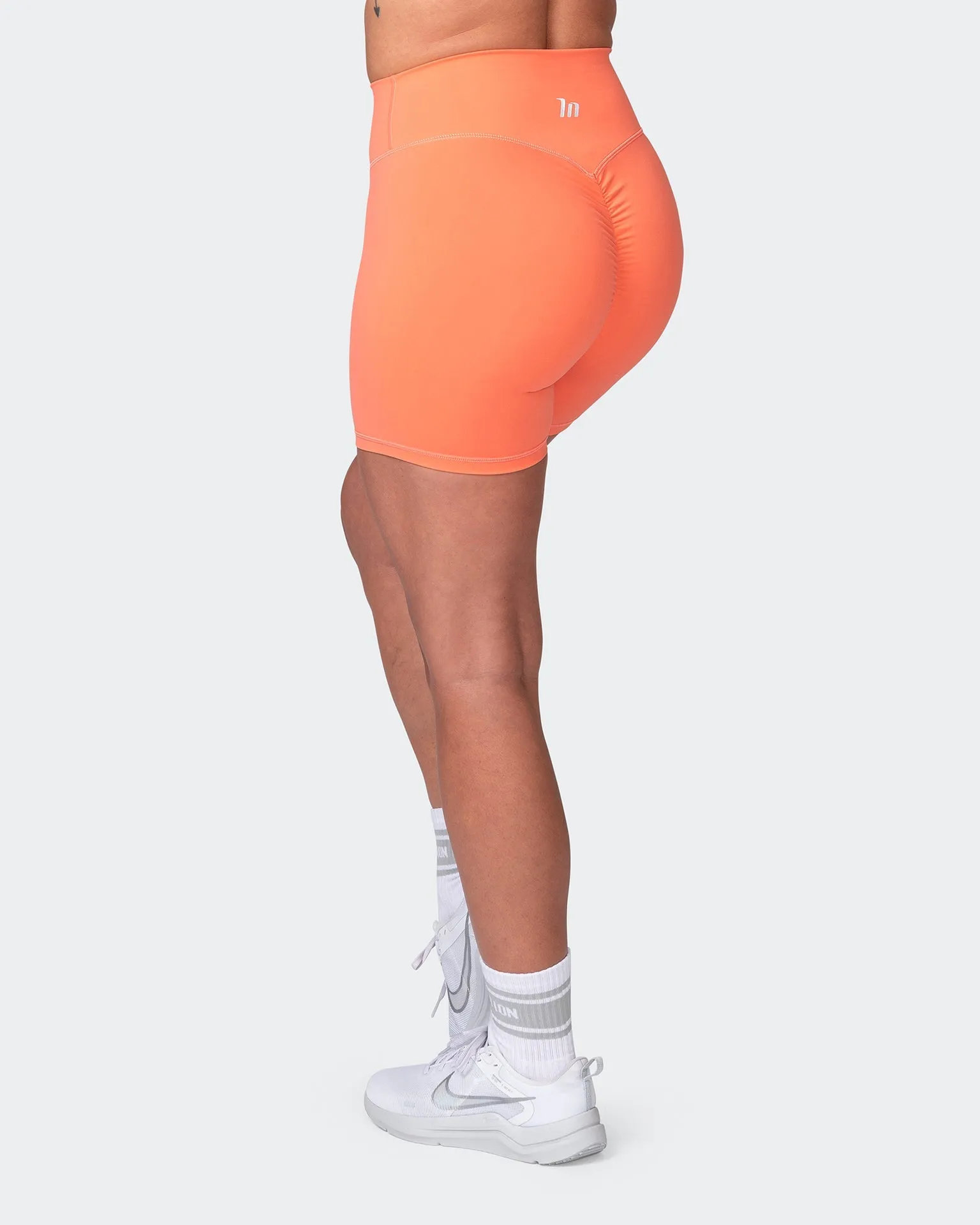 Signature Scrunch Bike Shorts - Hot Coral