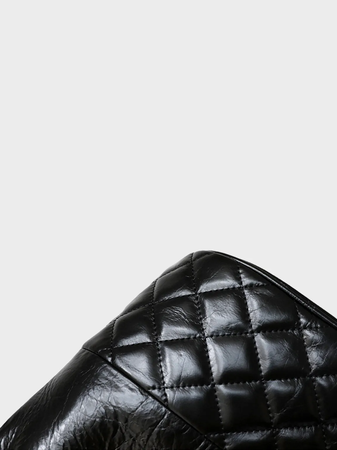 Silver Chain Strap Calfskin Lattice Shoulder Bag Diamond-quilted Tote Bag