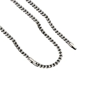 Silver Cuban Chain Jewelry Set