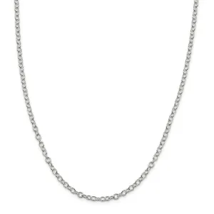 Silver Polished 3.75-mm Oval Cable Chain