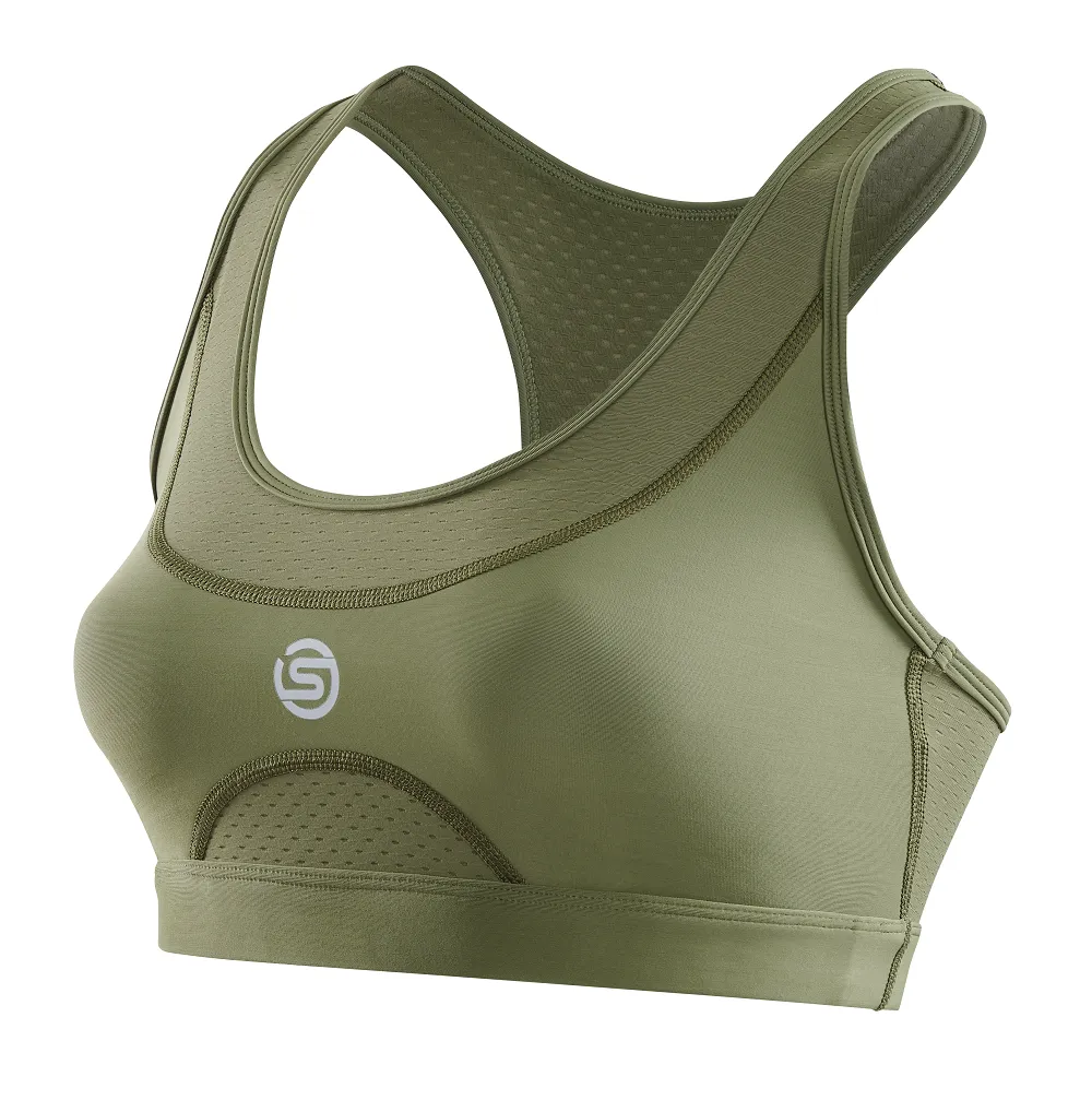 SKINS Women's Activewear Elite Bra 3-Series - Khaki
