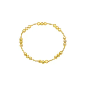Small & Large Beaded Ball Stretch Bracelet