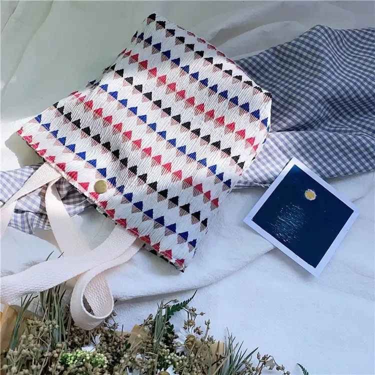 Small Printed Canvas Bags | SCB01 | Beige Linnege