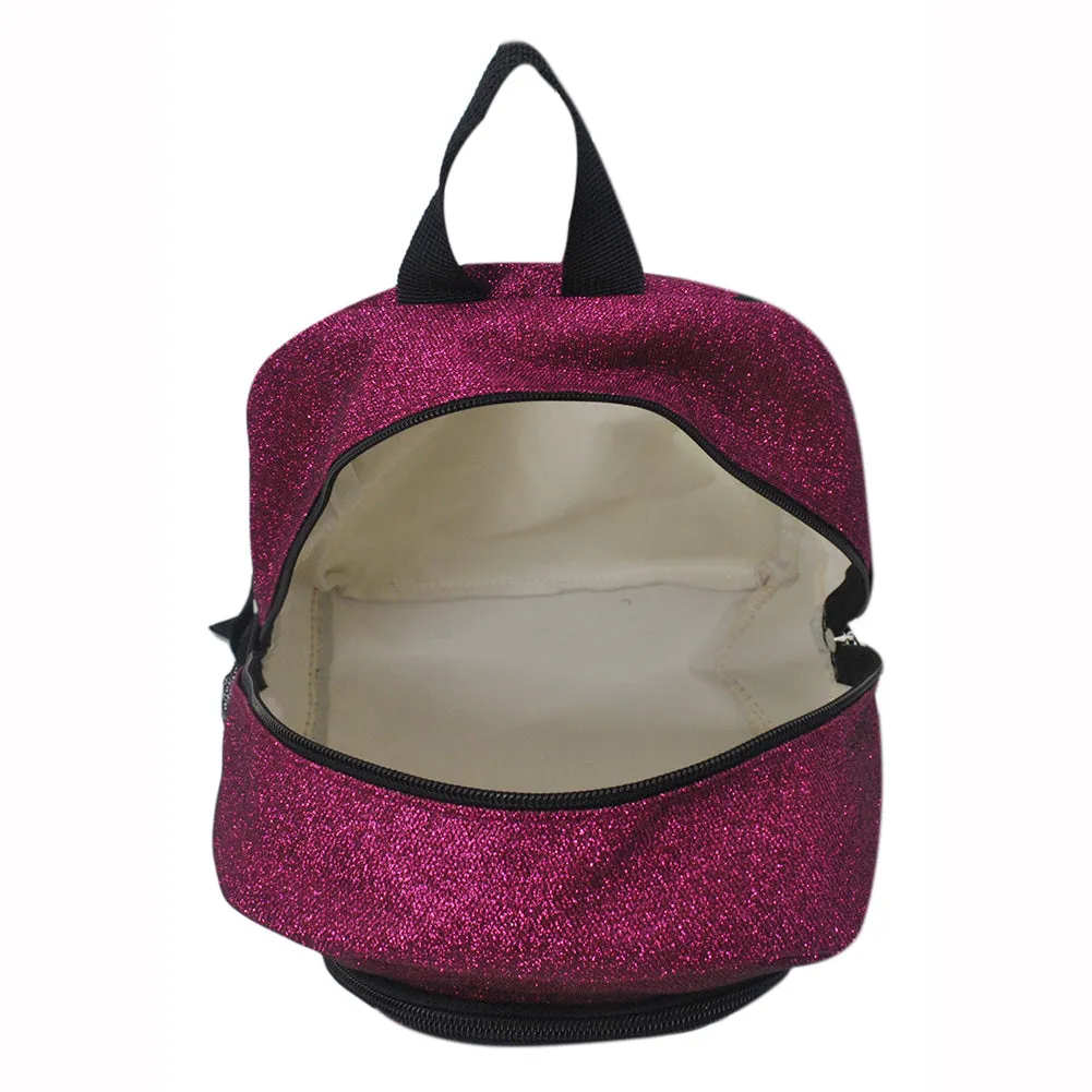 Small Size Hot Pink Glitter NGIL Backpacks For Dance and Cheer Competition