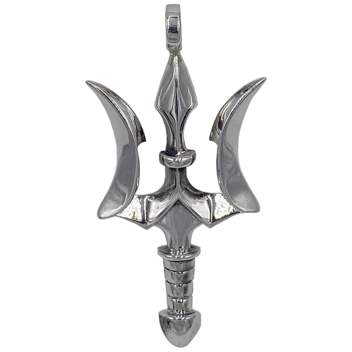 Small Trident on Extra Small Silver Chain Necklace