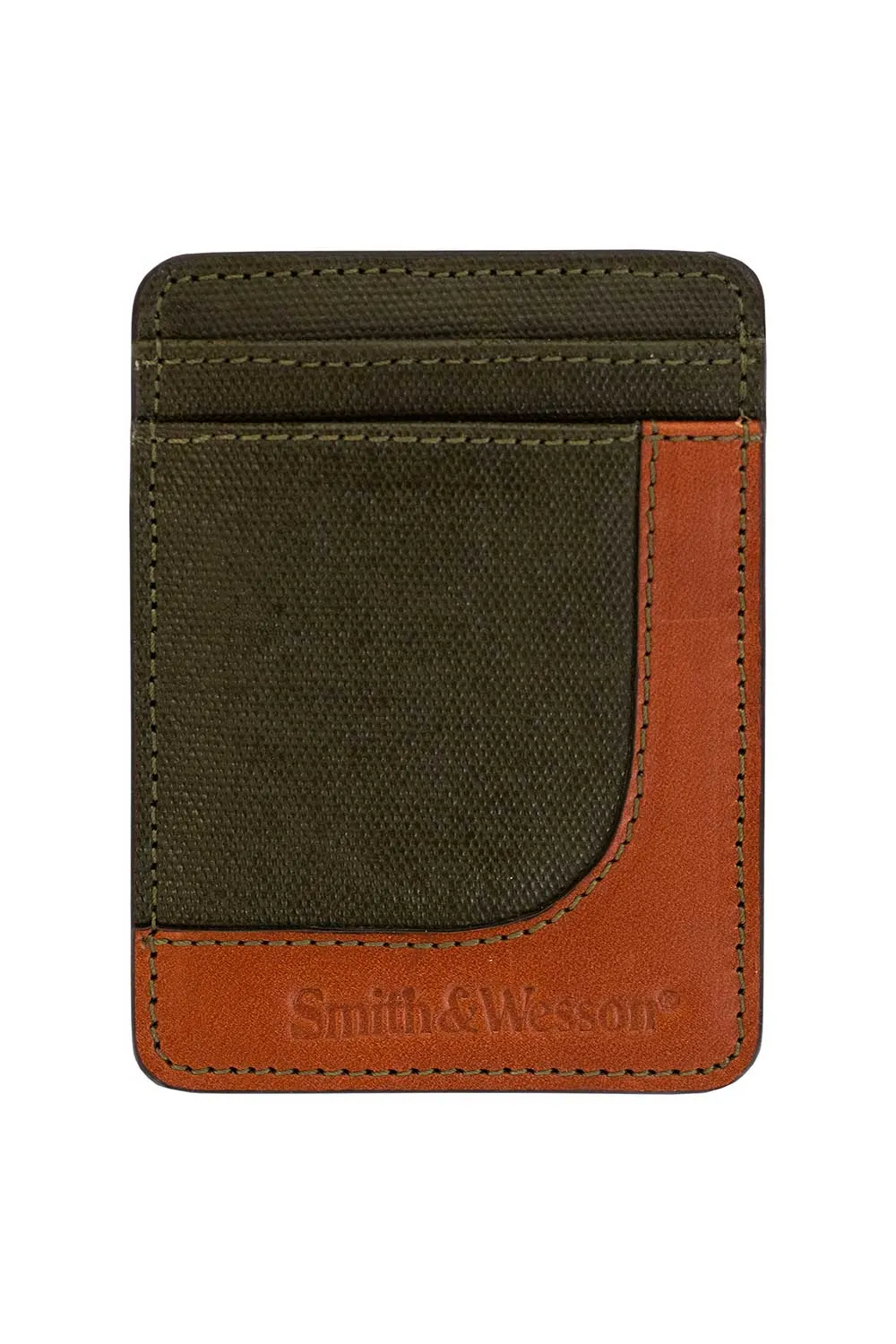 Smith & Wesson Wax Canvas Men's Wallet with Money Clip