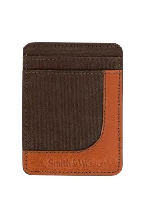 Smith & Wesson Wax Canvas Men's Wallet with Money Clip