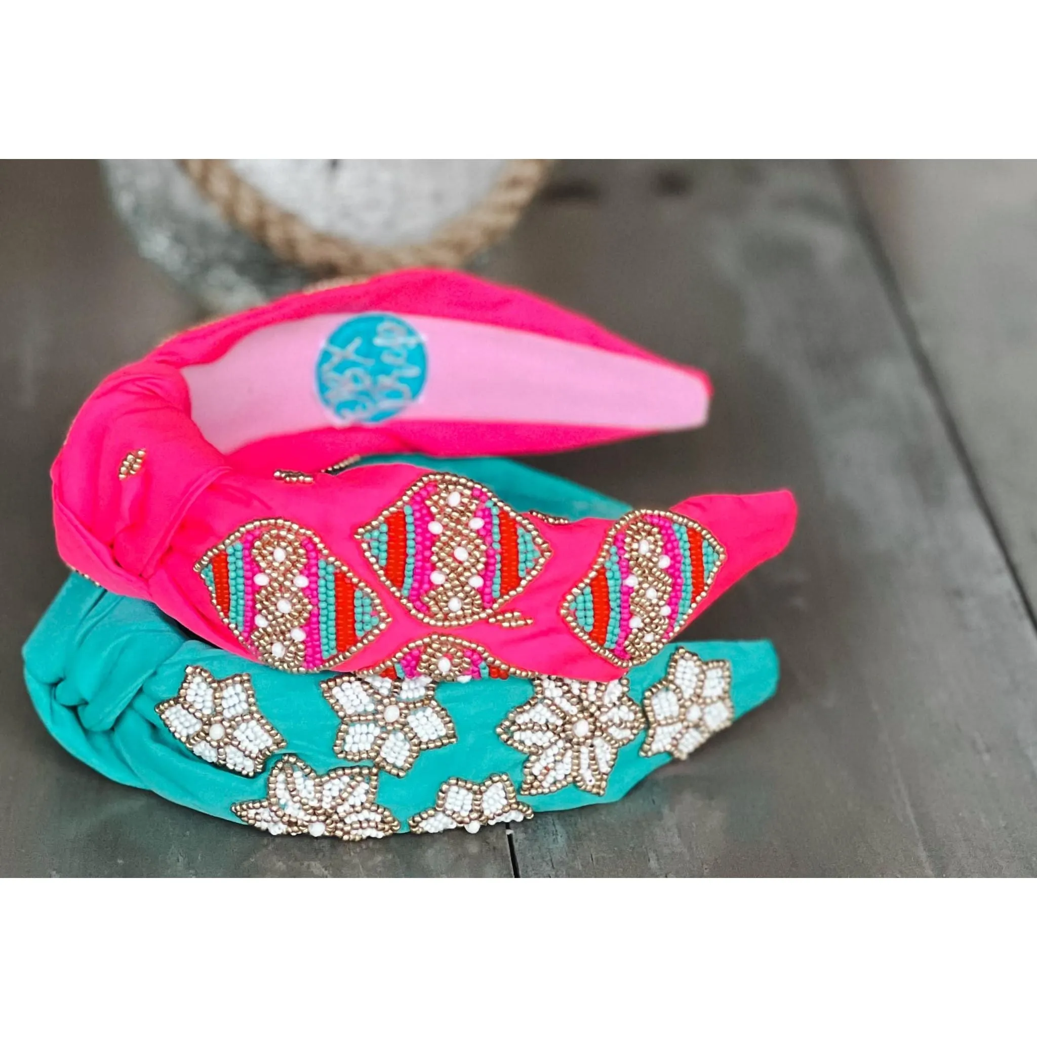 Snowflake Turquoise Beaded Headband - OBX Prep Exclusive
