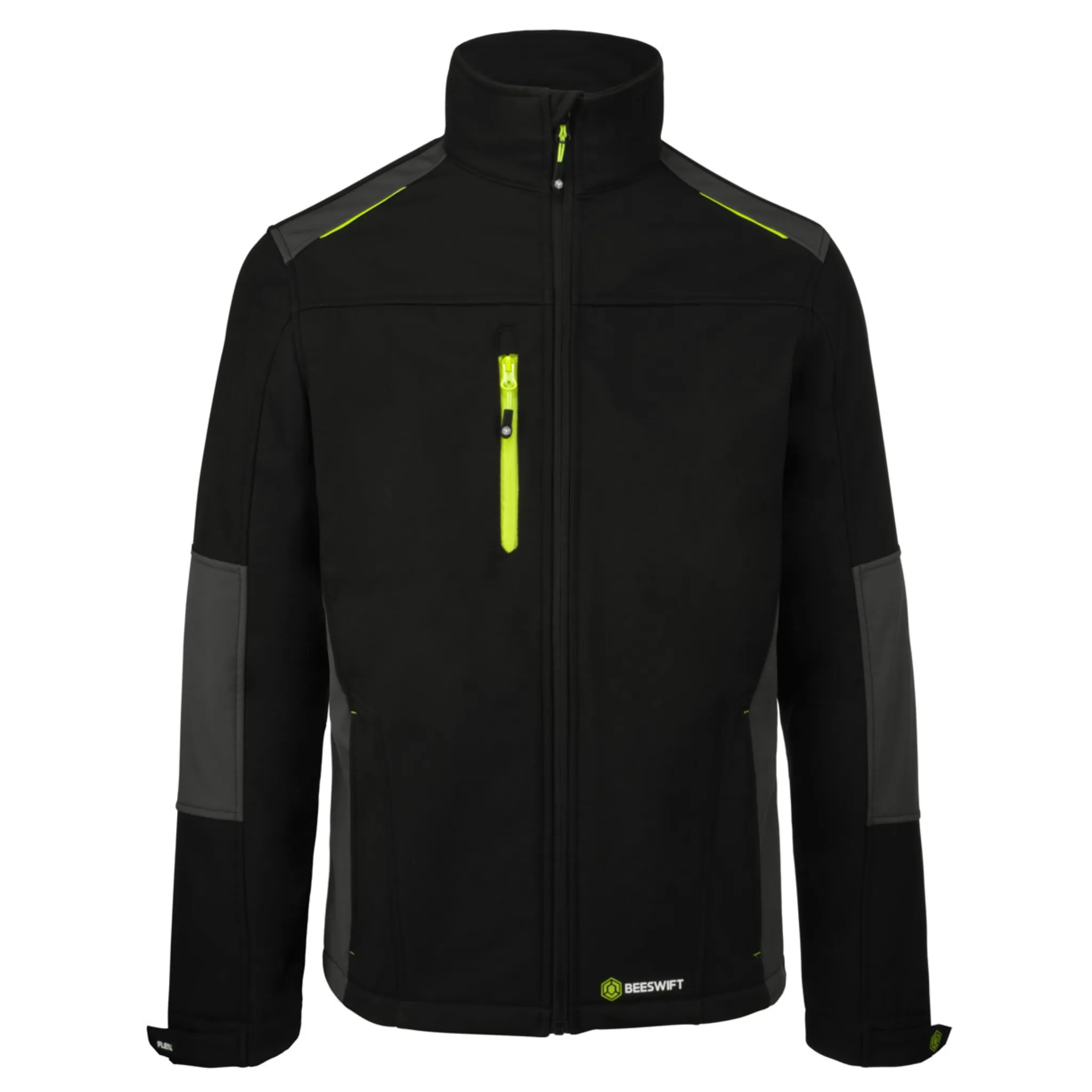 Softshell Two-tone Medium weight Jacket - Black/Grey