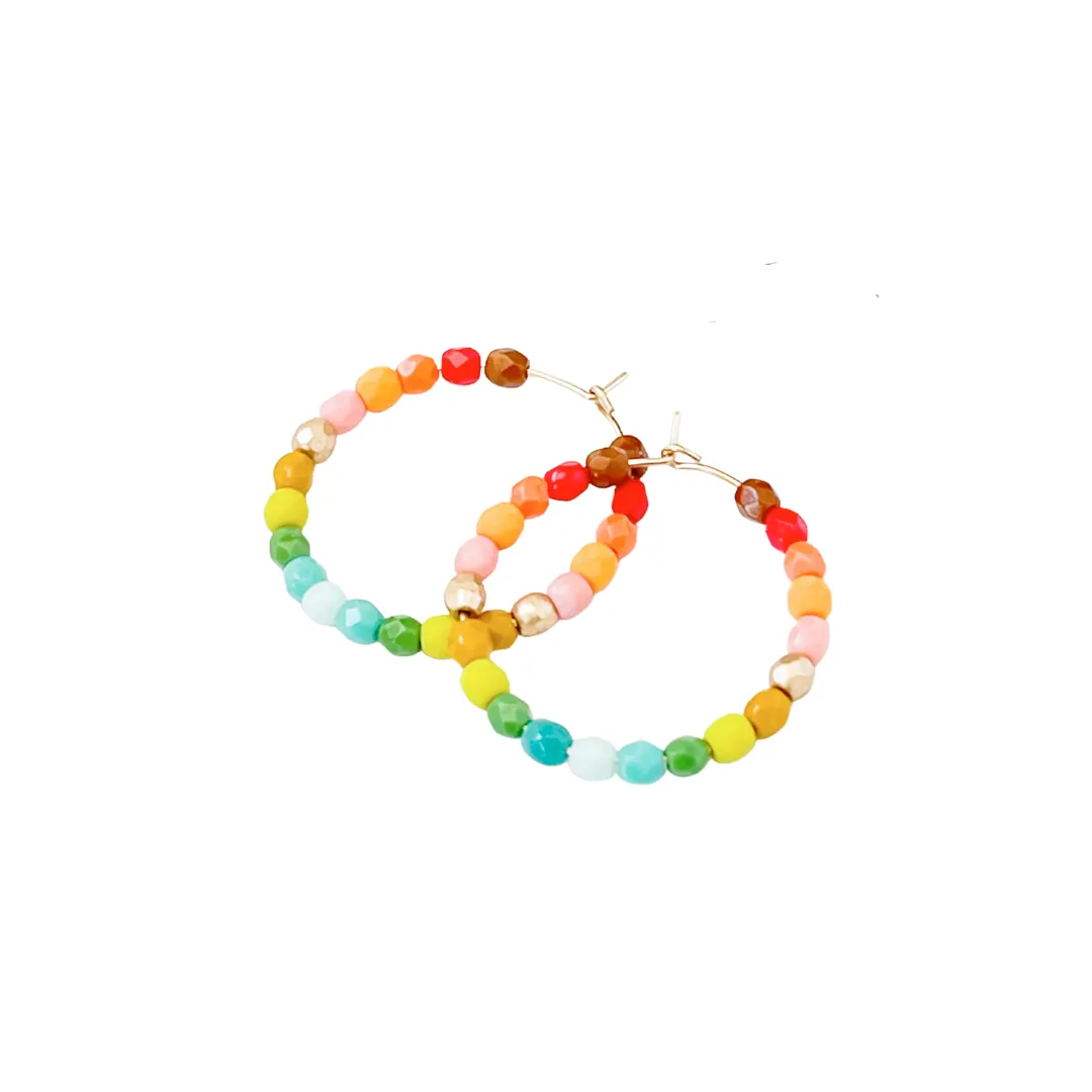 Southwest Beaded Hoops