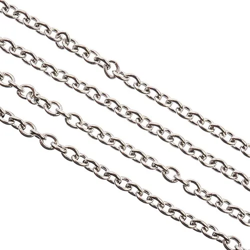 Stainless Steel Rolo Chain 1m w/ 2.9x2.4mm Links