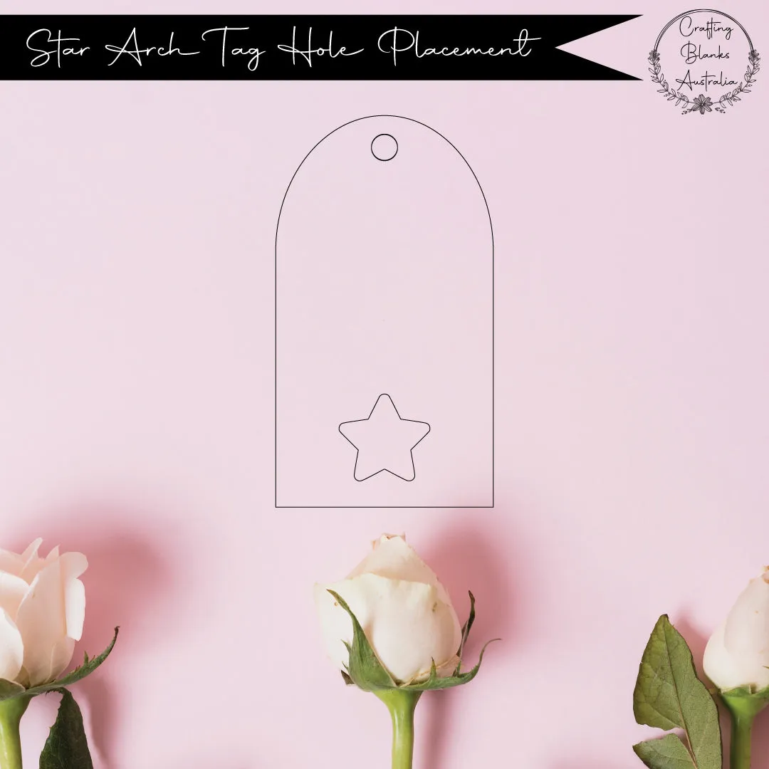 Star • Arch Blank Tag • 40mm x 75mm