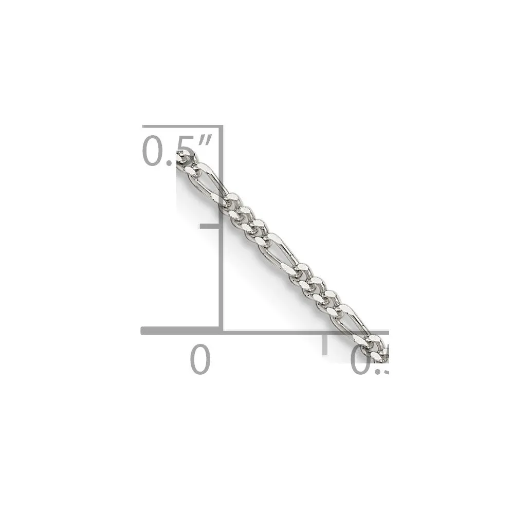 Sterling Silver 1.4mm Figaro Chain