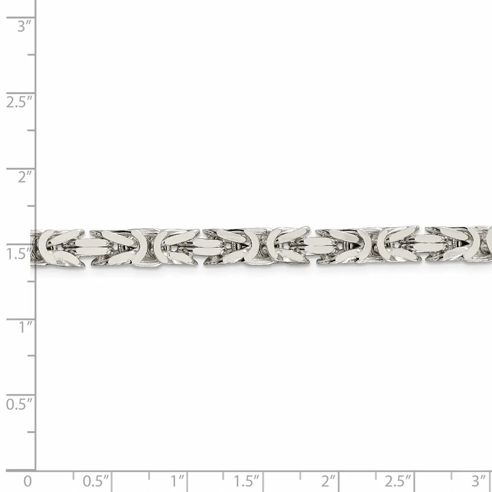 Sterling Silver 6mm Byzantine Chain