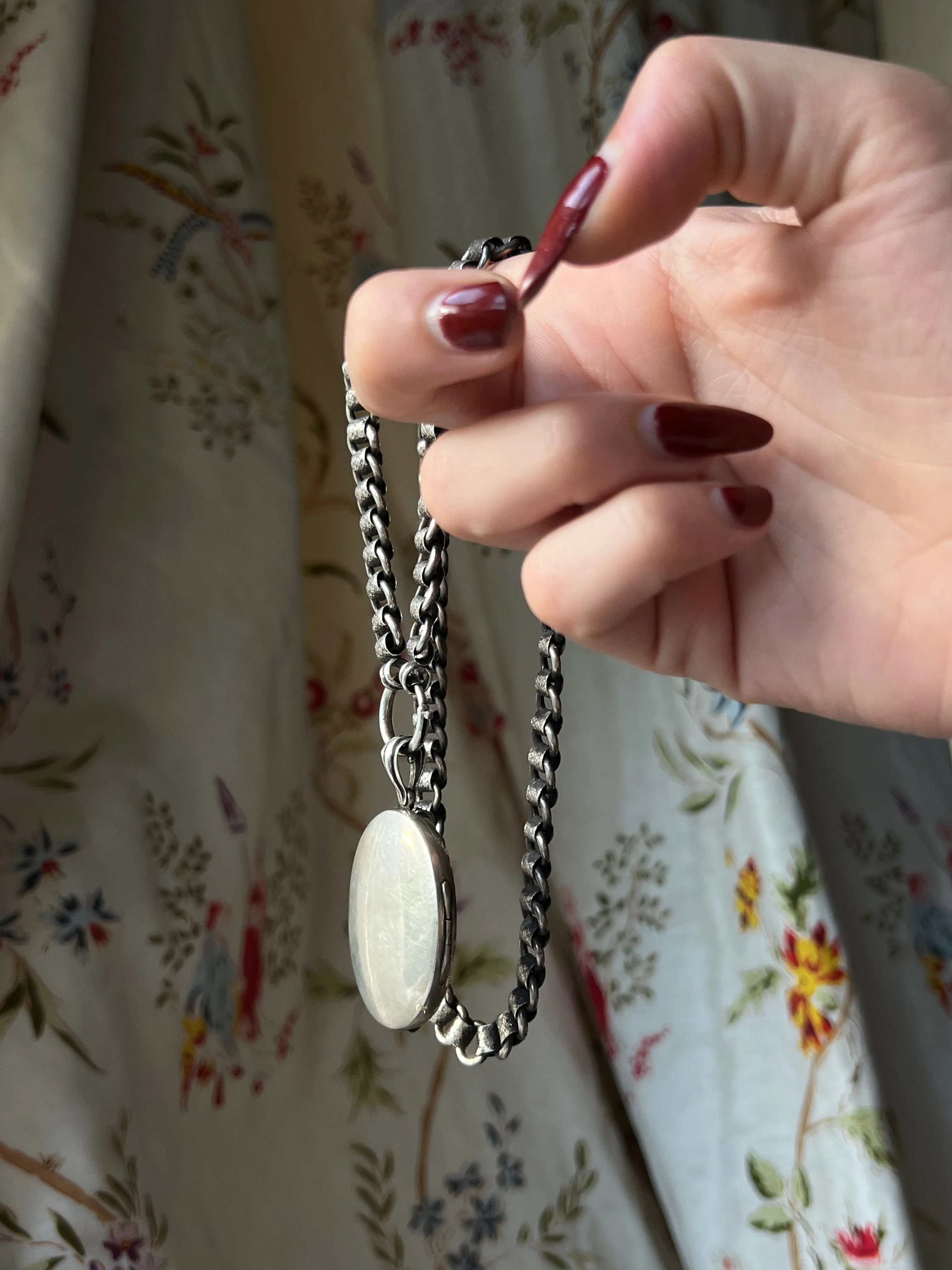 Sterling Silver Book Chain   Matching Locket
